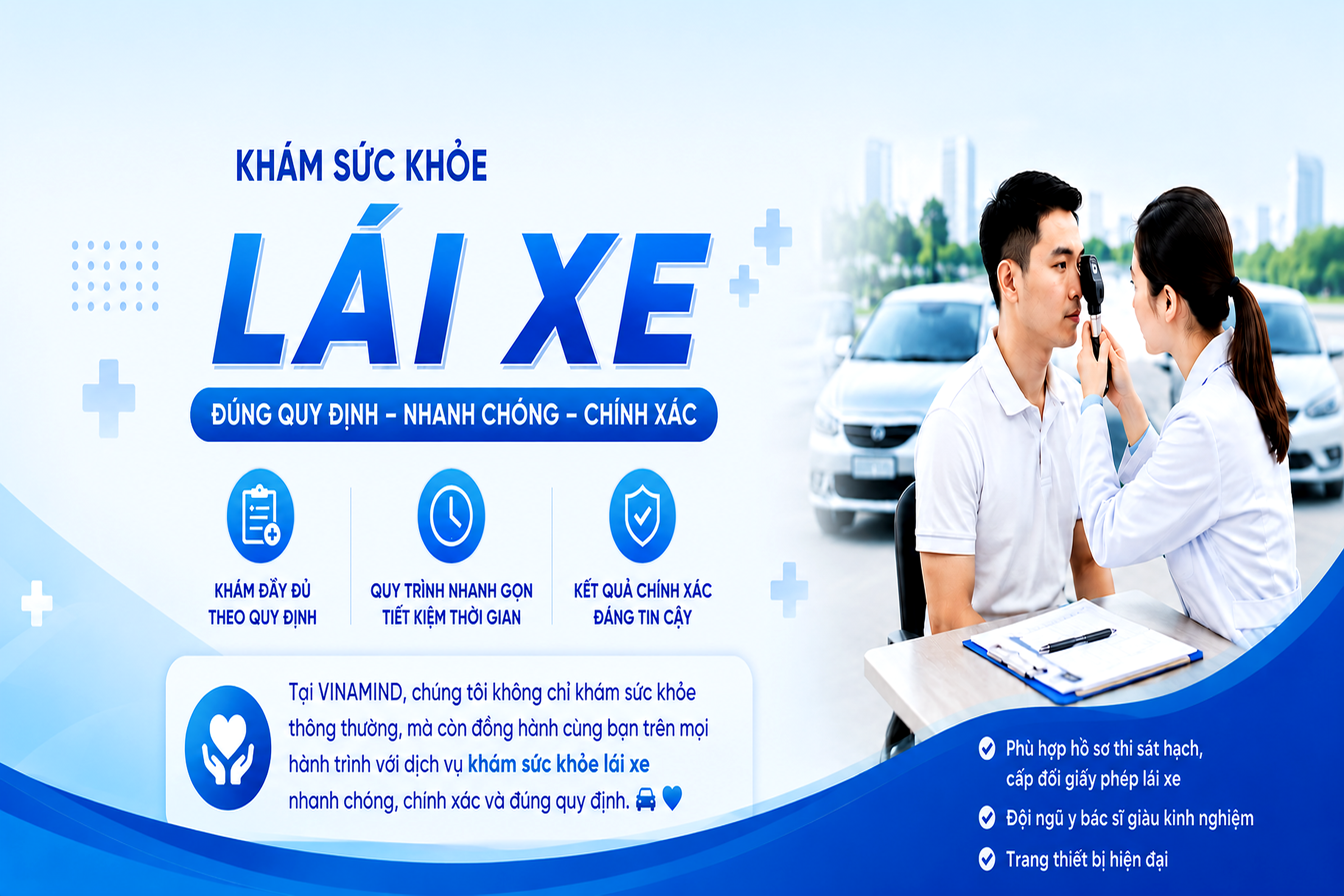 Khám Sức Khỏe Thi Bằng Lái Xe Tại Vinamind
